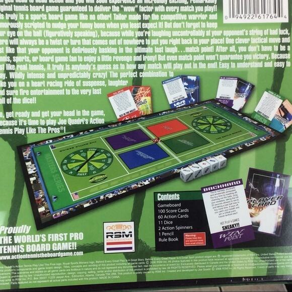 Joe Quadri’s Action Tennis Pro Tennis Board Game - Picture 5 of 7
